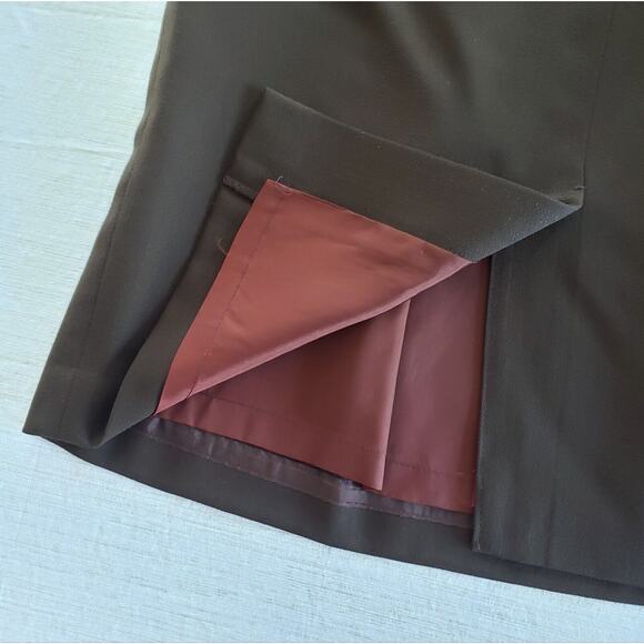 Vintage Charter Club Jane Justin Wool Skirt Womens 12 Brown Classic Preppy Retro - Picture 10 of 12